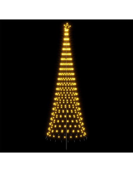 Albero di Natale LED 400 cm 450 LED Bianco caldo Ferro Nero