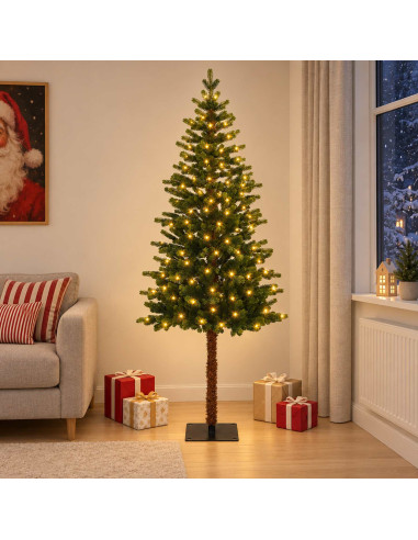Albero di Natale Artificiale con Rami Pieghevoli 120 cm 150 LED