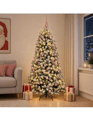 Albero di Natale Artificiale con Palline 240 cm 300 LED