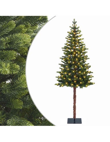 Albero di Natale Artificiale con Rami Pieghevoli 120 cm 150 LED