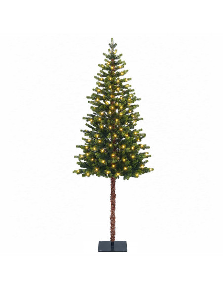 Albero di Natale Artificiale con Rami Pieghevoli 120 cm 150 LED