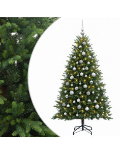 Albero di Natale Artificiale con Palline 210 cm 300 LED 2