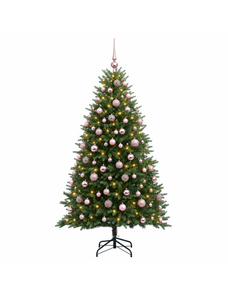 Albero di Natale Artificiale con Palline 180 cm 300 LED