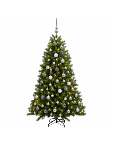Albero di Natale Artificiale con Palline 180 cm 300 LED