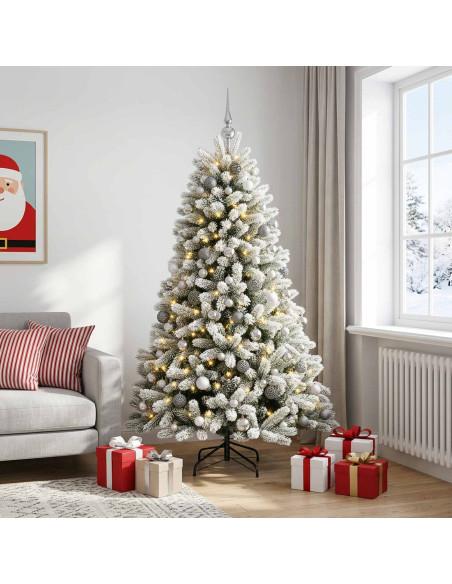 Albero di Natale Artificiale con Palline 240 cm 300 LED