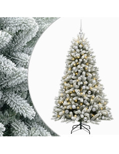 Albero di Natale Artificiale con Palline 240 cm 300 LED 2
