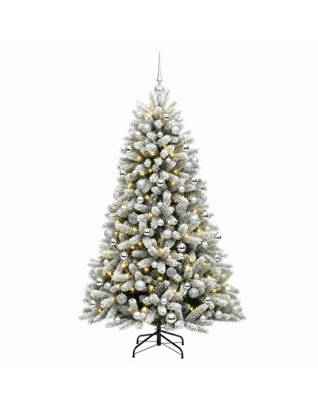 Albero di Natale Artificiale con Palline 240 cm 300 LED