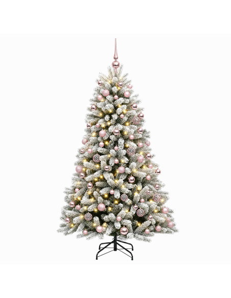 Albero di Natale Artificiale con Palline 240 cm 300 LED