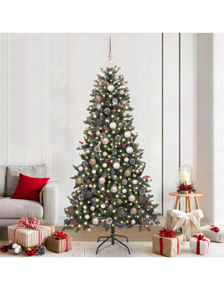 Albero di Natale artificiale con 300 LED Verde 210 cm
