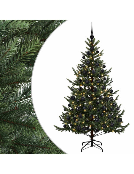 Albero di Natale artificiale con palline 240 cm 300 LED