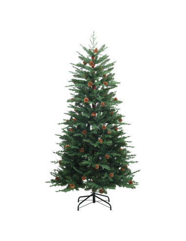 Albero di Natale Artificiale con Rami Pieghevoli 150 cm 150 LED