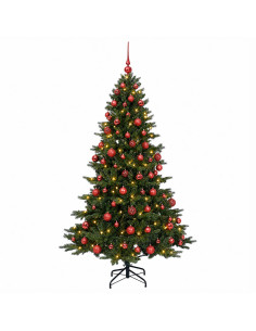 Albero di Natale artificiale con palline 180 cm 300 LED 2