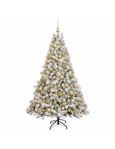 Albero di Natale Artificiale con Palline 240 cm 300 LED 2