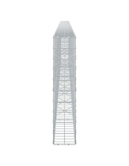 Gabione con filo da 5 mm e rete 10x10 cm 800x20x100 cm