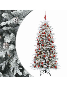 Albero di Natale Artificiale con Rami Pieghevoli 240 cm 300 LED