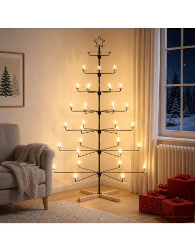 Albero di Natale in Metallo con Supporto KUOPIO 180 cm