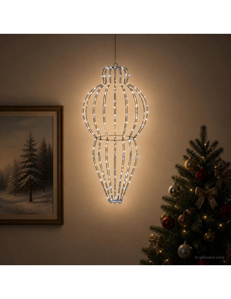 Luce a punta di Natale 320 LED Bianco freddo Diam. 40 x 75 cm