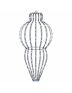 Luce a punta di Natale 320 LED Bianco freddo Diam. 40 x 75 cm 2