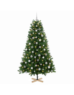 Albero di Natale artificiale con palline 210 cm 300 LED 2
