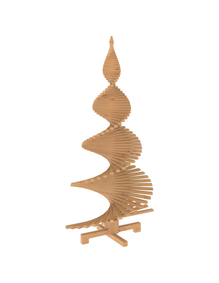 Albero di Natale in legno KOTKA 180 cm Legno Massello di Pino