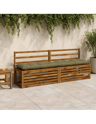 Cuscini per Panchina VIANEN 2 pz 100% Poliestere Verde Oliva