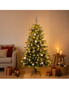 Albero di Natale Artificiale con Palline 120 cm 150 LED