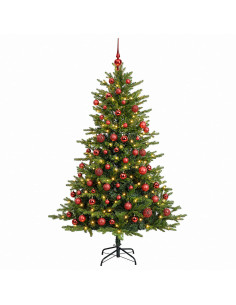 Albero di Natale artificiale con palline 210 cm 300 LED 2