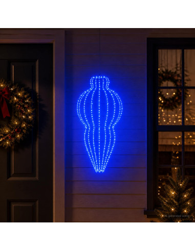 Luce a punta di Natale 320 LED Blu Diam. 40 x 75 cm