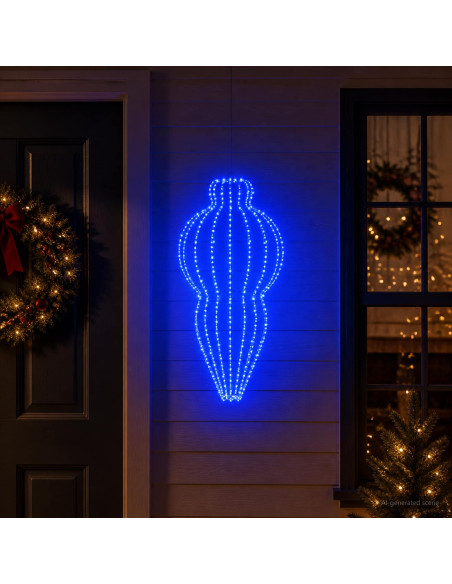 Luce a punta di Natale 320 LED Blu Diam. 40 x 75 cm