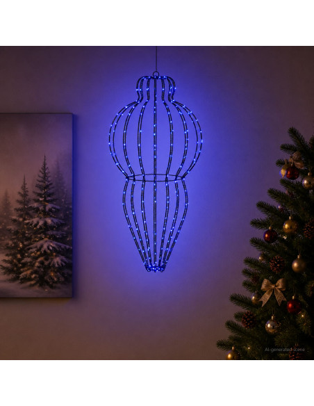 Luce a punta di Natale 320 LED Blu Diam. 40 x 75 cm