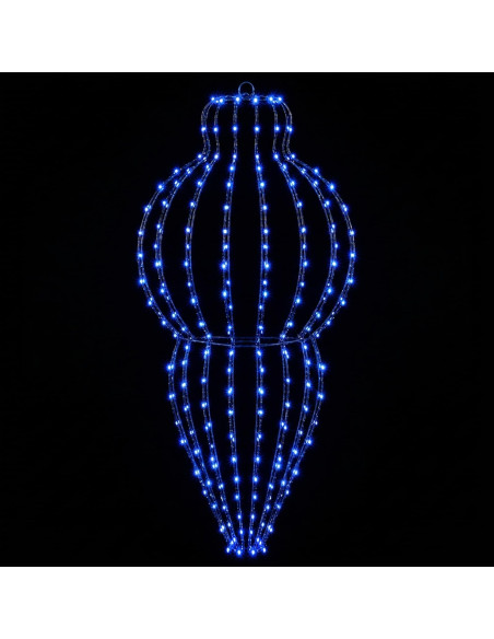 Luce a punta di Natale 320 LED Blu Diam. 40 x 75 cm