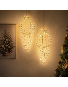 Luce a punta di Natale 2 pz 640 LED Bianco freddo