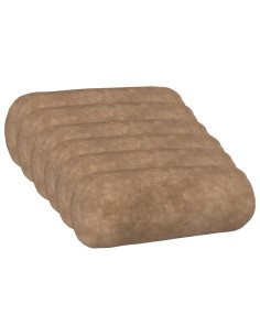Cuscino con cuscino HEERLEN 6 pz Tortora Fleece in microfibra