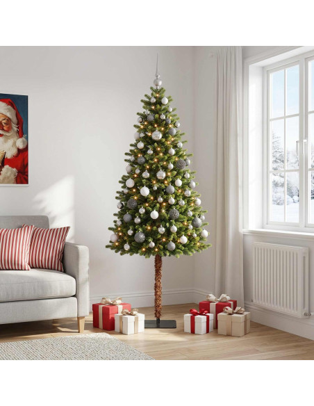 Albero di Natale Artificiale con Palline 150 cm 150 LED