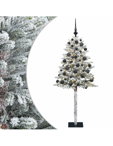 Albero di Natale Artificiale con Palline 150 cm 150 LED