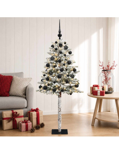 Albero di Natale Artificiale con Palline 150 cm 150 LED