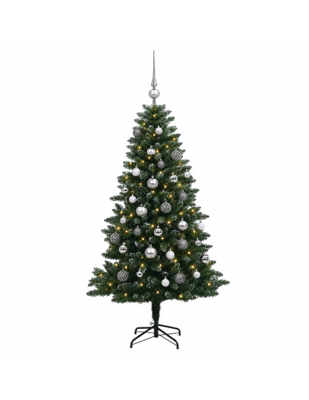 Albero di Natale Artificiale con Palline 150 cm 150 LED