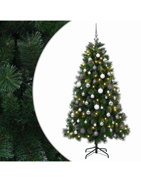 Albero di Natale artificiale con pallina 180 cm 300 LED