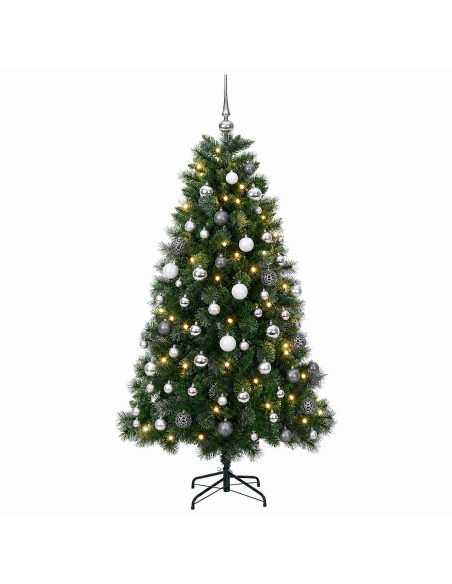Albero di Natale artificiale con palline 240 cm 300 LED