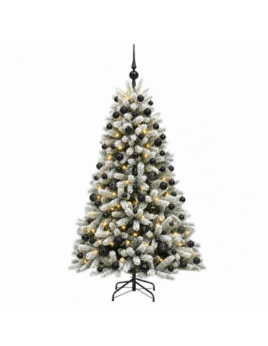 Albero di Natale Artificiale con Palline 210 cm 300 LED