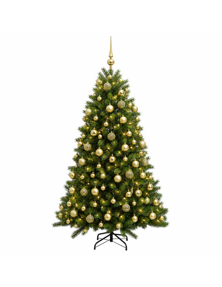 Albero di Natale Artificiale con Palline 180 cm 300 LED