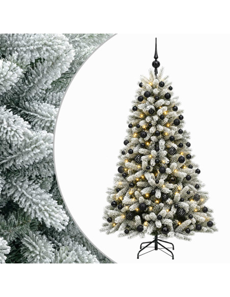 Albero di Natale Artificiale con Palline 240 cm 300 LED