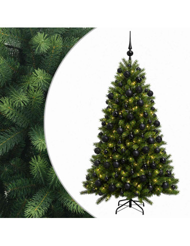 Albero di Natale Artificiale con Palline 180 cm 300 LED