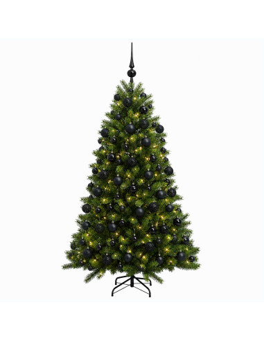 Albero di Natale Artificiale con Palline 180 cm 300 LED