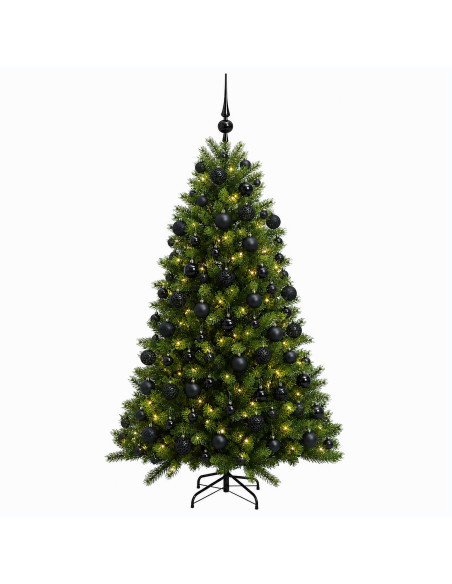 Albero di Natale Artificiale con Palline 180 cm 300 LED