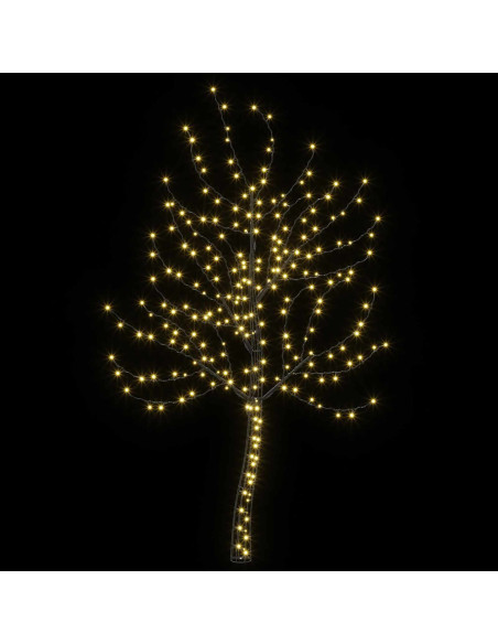 Albero di Natale da parete a LED 180 cm 200 LED Bianco caldo