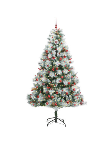 Albero di Natale artificiale Verde e bianco 240 cm
