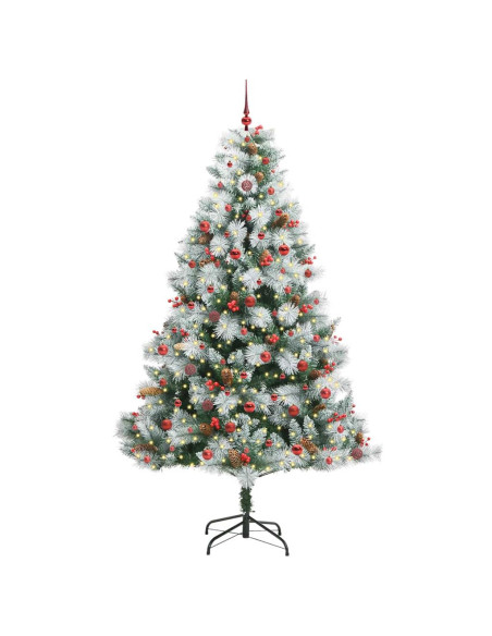 Albero di Natale artificiale Verde e bianco 240 cm