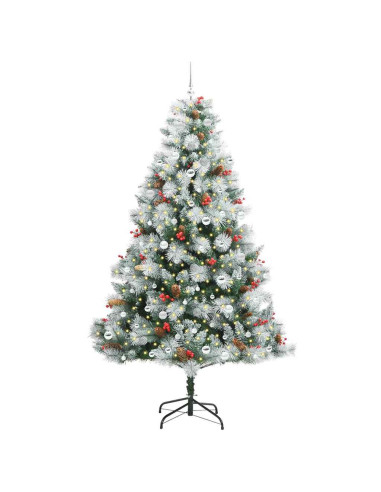 Albero di Natale artificiale Verde e bianco 240 cm