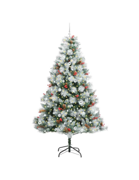Albero di Natale artificiale Verde e bianco 240 cm